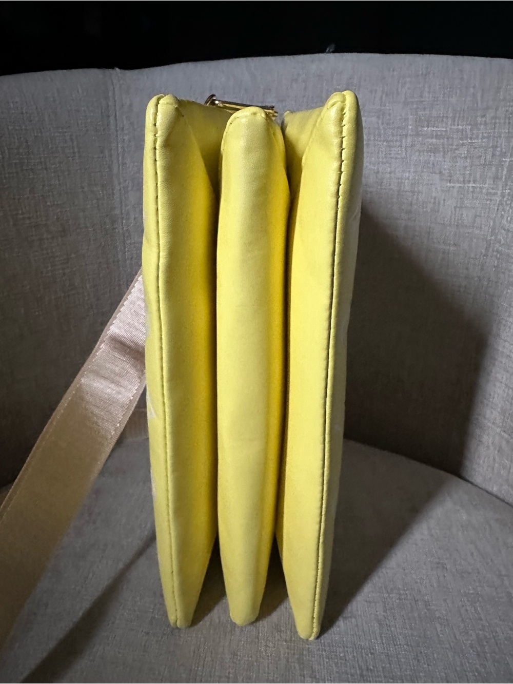 Yellow Monogram Shoulder - Crossbody with Red Trim - Picture 5 of 9